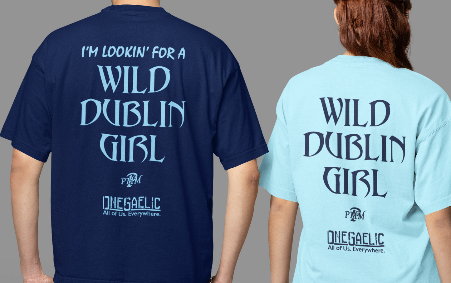 Wild Dublin Girl - Patrick Mahoney Music - Dublin Hurling Helmet Design T-Shirt - Adult