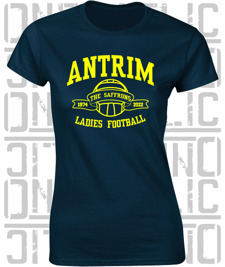 Ladies Football - Gaelic - Ladies Skinny-Fit T-Shirt - Antrim