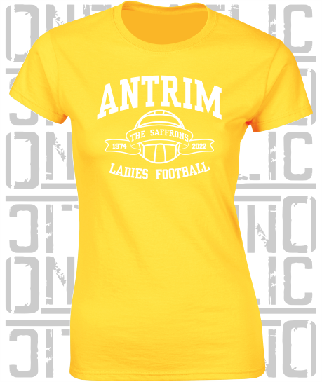 Ladies Gaelic Football T-Shirt - Ladies Skinny-Fit - All Counties Available