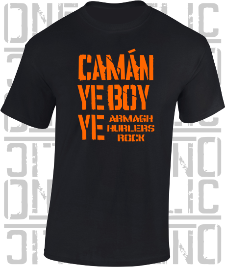 Camán Ye Boy Ye, Hurling T-Shirt Adult - All Counties Available