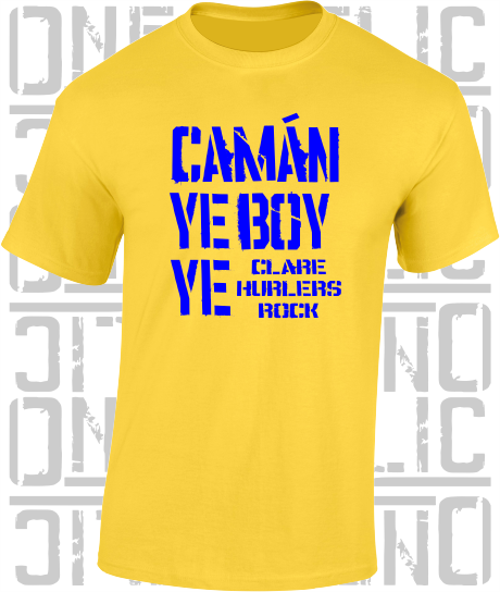 Camán Ye Boy Ye,  Hurling T-Shirt Adult - All Counties Available