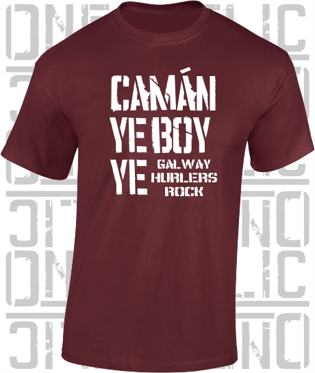 Camán Ye Boy Ye,  Hurling T-Shirt Adult - All Counties Available