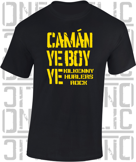 Camán Ye Boy Ye, Hurling T-Shirt Adult - All Counties Available
