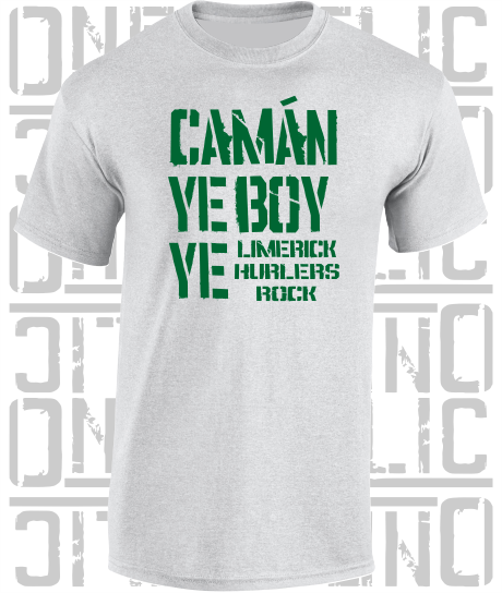Camán Ye Boy Ye - Hurling T-Shirt Adult - Limerick