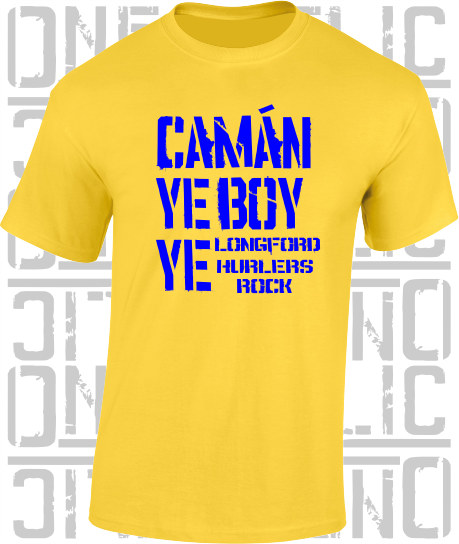 Camán Ye Boy Ye, Hurling T-Shirt Adult - All Counties Available