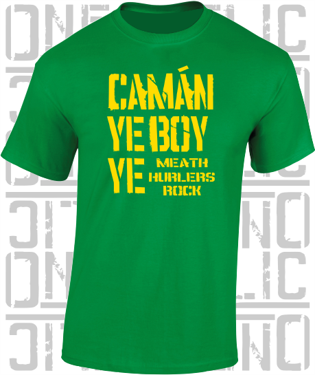 Camán Ye Boy Ye, Hurling T-Shirt Adult - All Counties Available