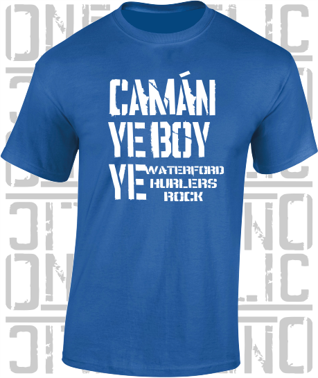 Camán Ye Boy Ye,  Hurling T-Shirt Adult - All Counties Available