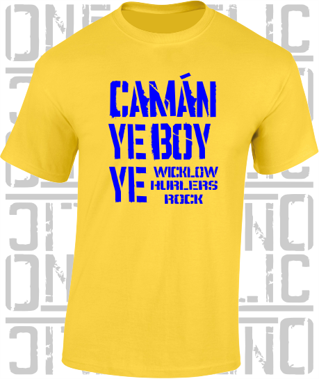 Camán Ye Boy Ye, Hurling T-Shirt Adult - All Counties Available