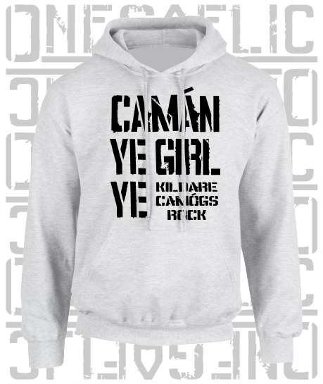 Camán Ye Girl Ye - Camogie Hoodie - Adult - Kildare