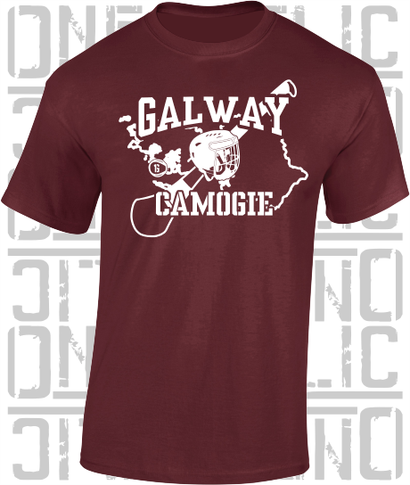 County Map Camogie T-Shirt Adult - All Counties Available