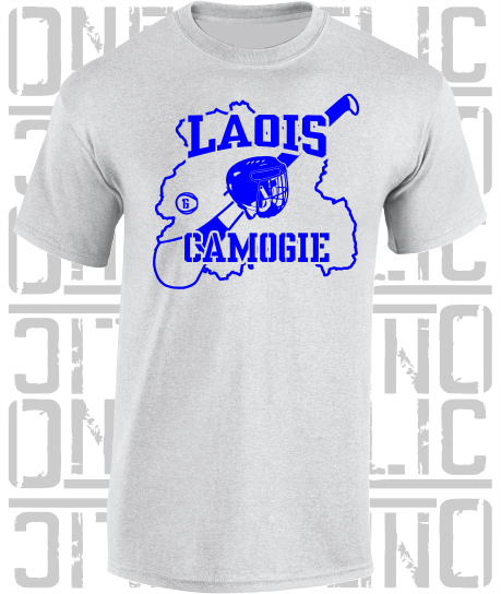 County Map Camogie T-Shirt - Adult - Laois