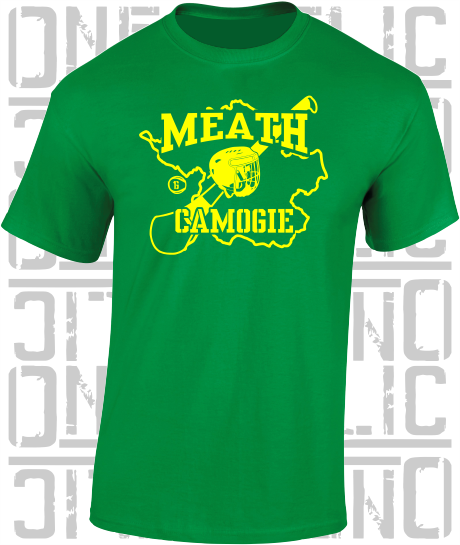 County Map Camogie T-Shirt - Adult - Meath