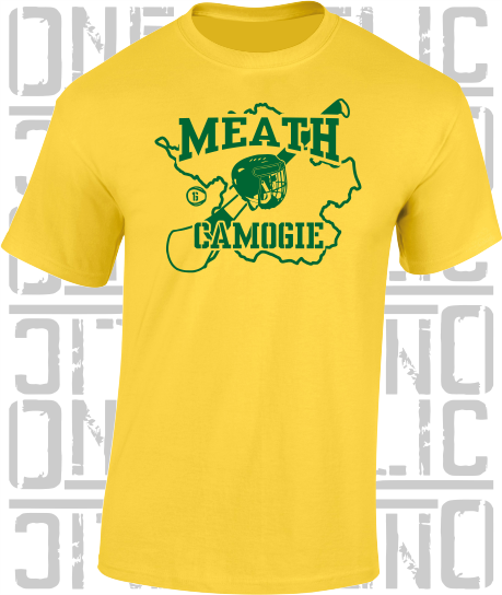 County Map Camogie T-Shirt - Adult - Meath