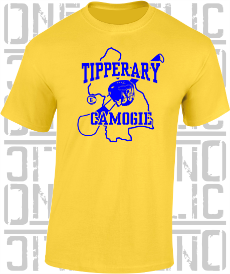 County Map Camogie T-Shirt - Adult - Tipperary