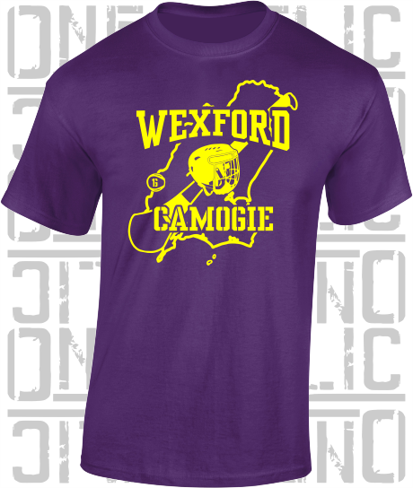 County Map Camogie T-Shirt - Adult - Wexford