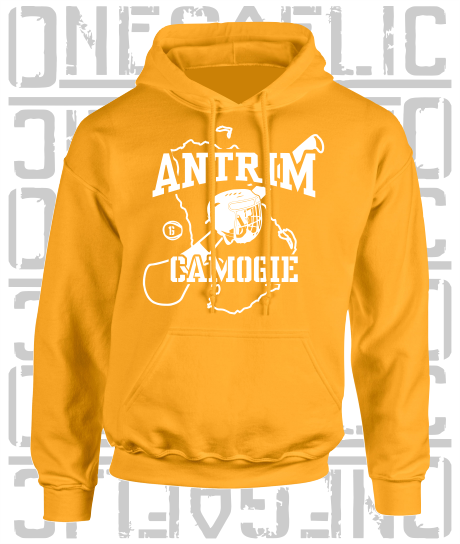 County Map Camogie Hoodie - Adult - Antrim