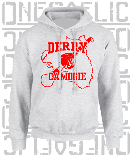 County Map Camogie Hoodie - Adult - All Counties Available