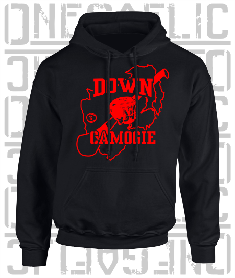 County Map Camogie Hoodie - Adult - Down