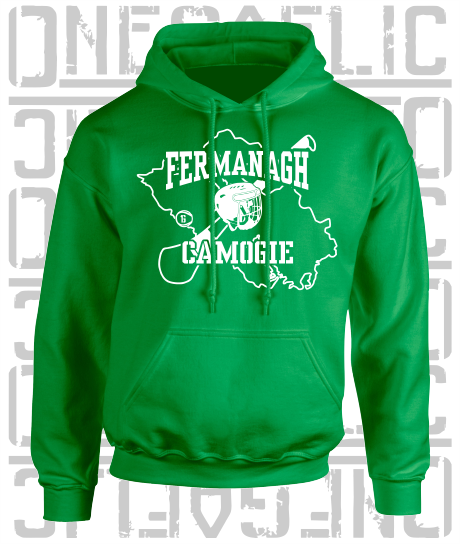 County Map Camogie Hoodie - Adult - Fermanagh