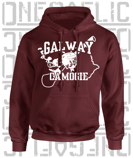 County Map Camogie Hoodie - Adult - All Counties Available