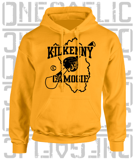 County Map Camogie Hoodie - Adult - Kilkenny