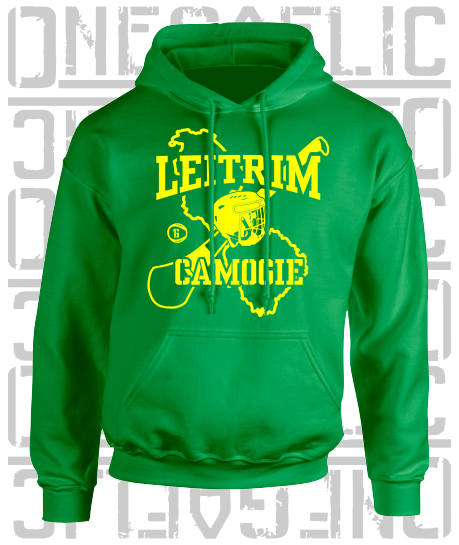 County Map Camogie Hoodie - Adult - Leitrim