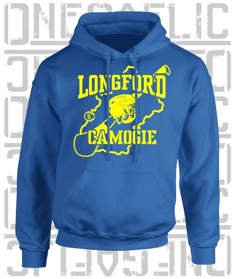 County Map Camogie Hoodie - Adult - Longford