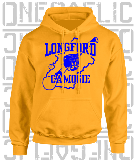 County Map Camogie Hoodie - Adult - Longford