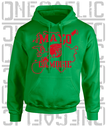 County Map Camogie Hoodie - Adult - All Counties Available