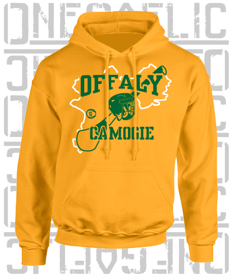 County Map Camogie Hoodie - Adult - Offaly