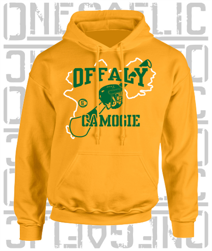 County Map Camogie Hoodie - Adult - Offaly