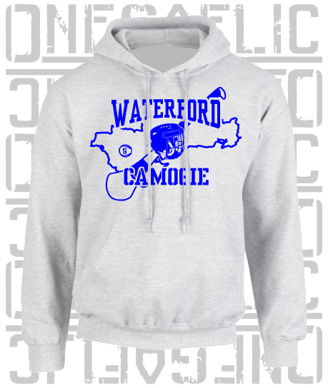 County Map Camogie Hoodie - Adult - Waterford
