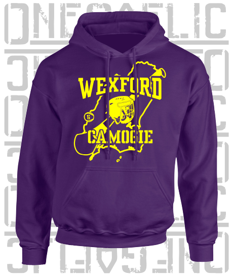 County Map Camogie Hoodie - Adult - Wexford