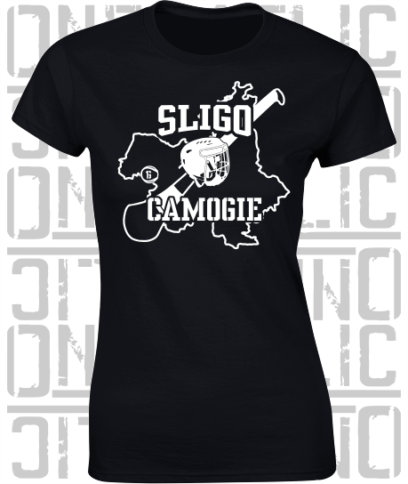 County Map Camogie Ladies Skinny-Fit T-Shirt - Sligo