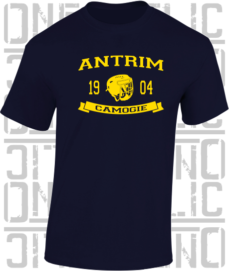 Camogie Helmet T-Shirt - Adult - Antrim