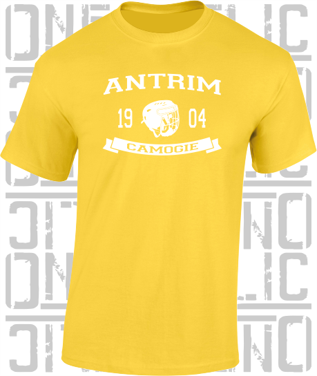 Camogie Helmet T-Shirt - Adult - Antrim