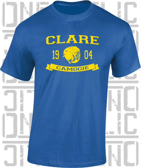Camogie Helmet T-Shirt - Adult - Clare