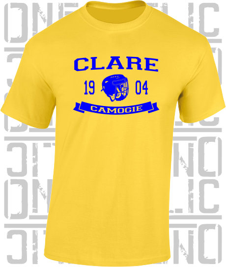 Camogie Helmet T-Shirt - Adult - Clare