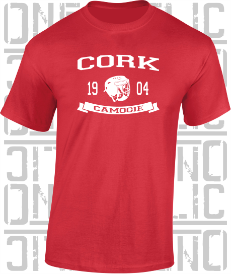 Camogie Helmet T-Shirt - Adult - Cork