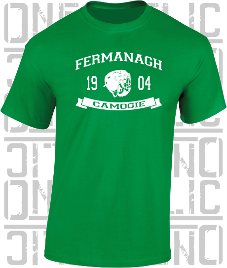 Camogie Helmet T-Shirt - Adult - Fermanagh