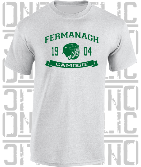 Camogie Helmet T-Shirt - Adult - Fermanagh