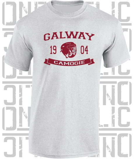 Camogie Helmet T-Shirt - Adult - Galway