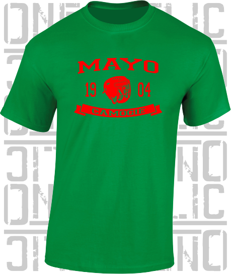 Camogie Helmet T-Shirt - Adult - Mayo