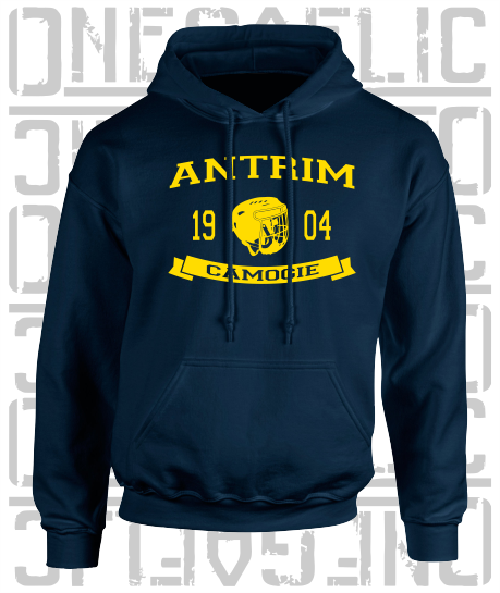 Camogie Helmet Design Hoodie - Adult - Antrim