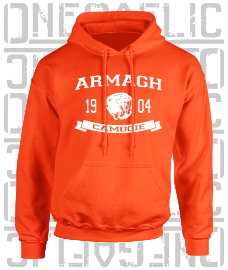 Camogie Helmet Design Hoodie - Adult - Armagh
