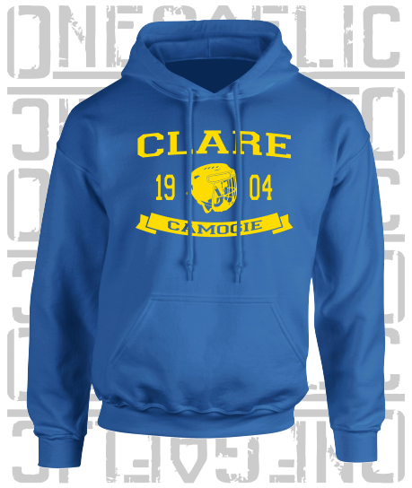 Camogie Helmet Design Hoodie - Adult - Clare