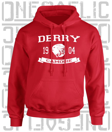 Camogie Helmet Design Hoodie - Adult - Derry