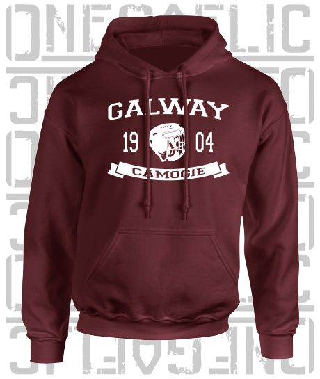 Camogie Helmet Design Hoodie - Adult - Galway