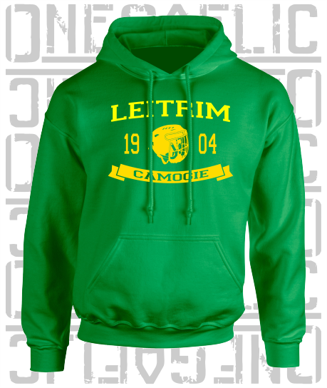 Camogie Helmet Design Hoodie - Adult - Leitrim