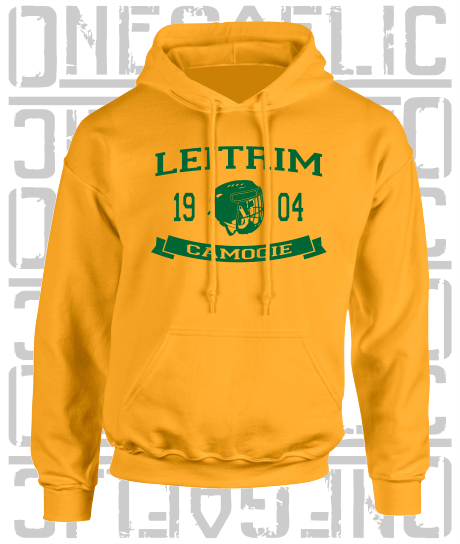 Camogie Helmet Design Hoodie - Adult - Leitrim